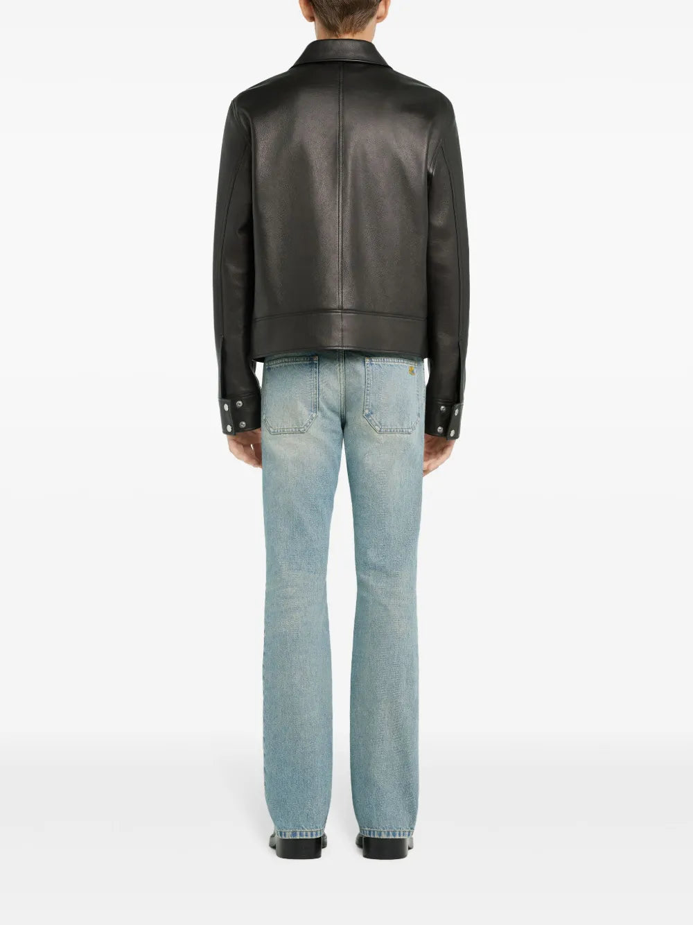 Zip-Up Leather Jacket