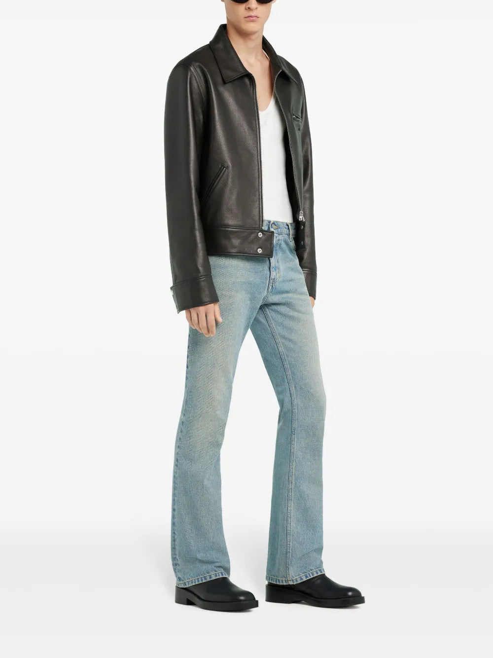 Zip-Up Leather Jacket