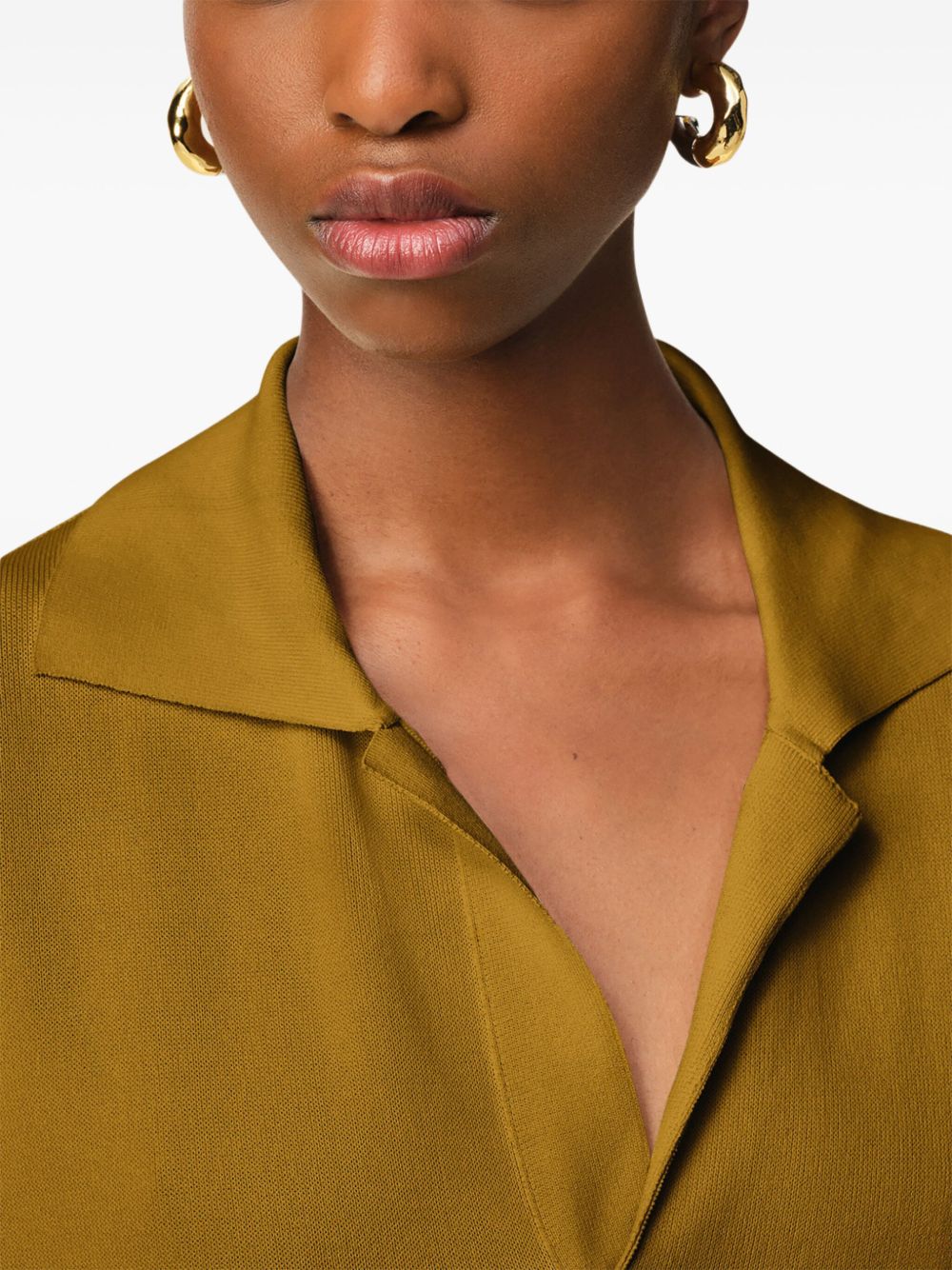 Fine-Knit Polo Shirt