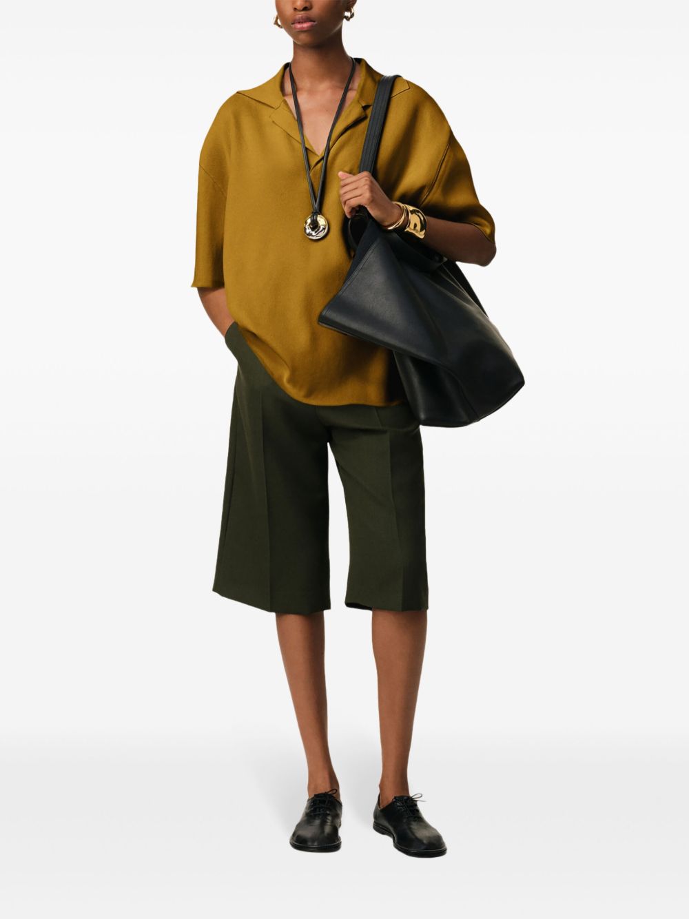 Fine-Knit Polo Shirt