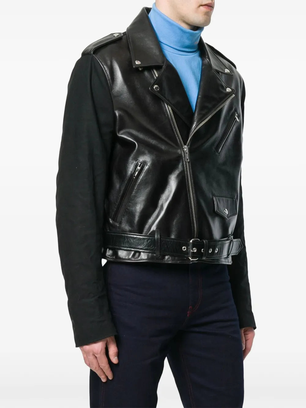 Panelled Biker Jacket