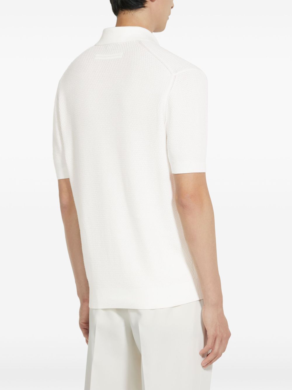 v-neck cotton polo shirt 