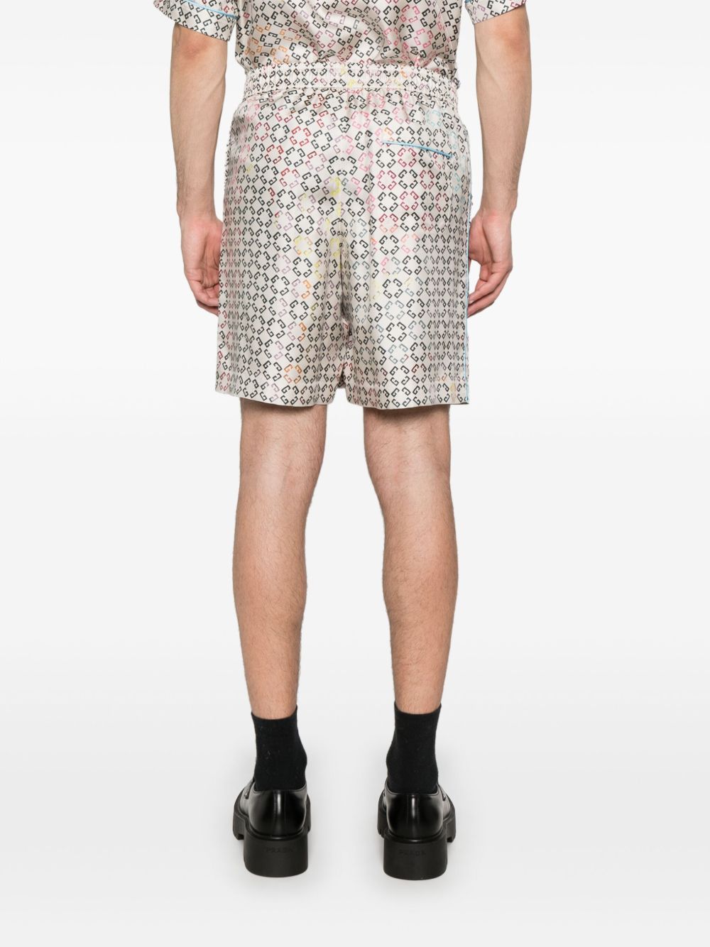 logo-print shorts