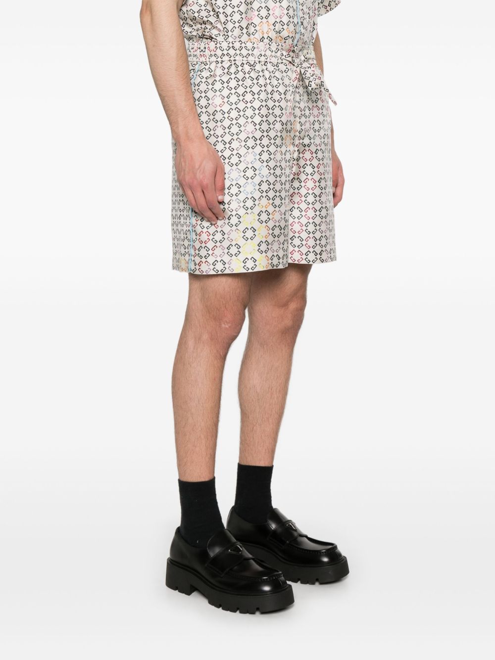 logo-print shorts