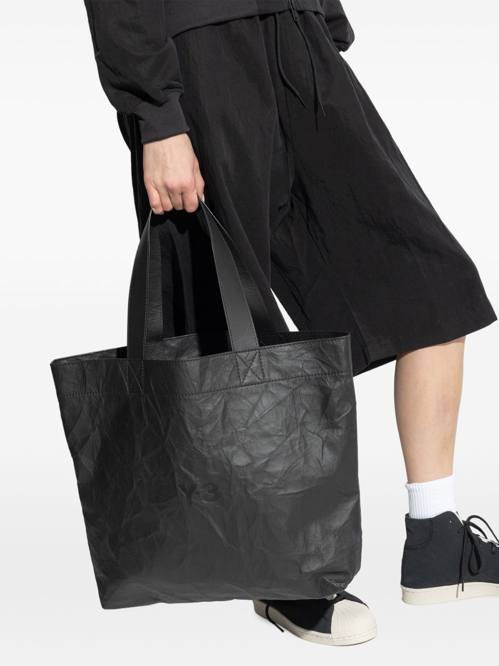 logo-print tote bag