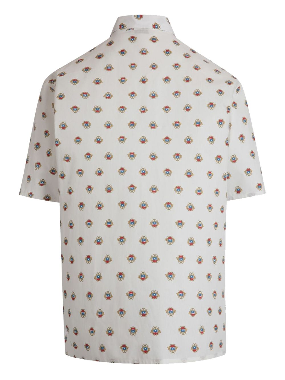 All-Over Bally Crest Print Bowling Shirt