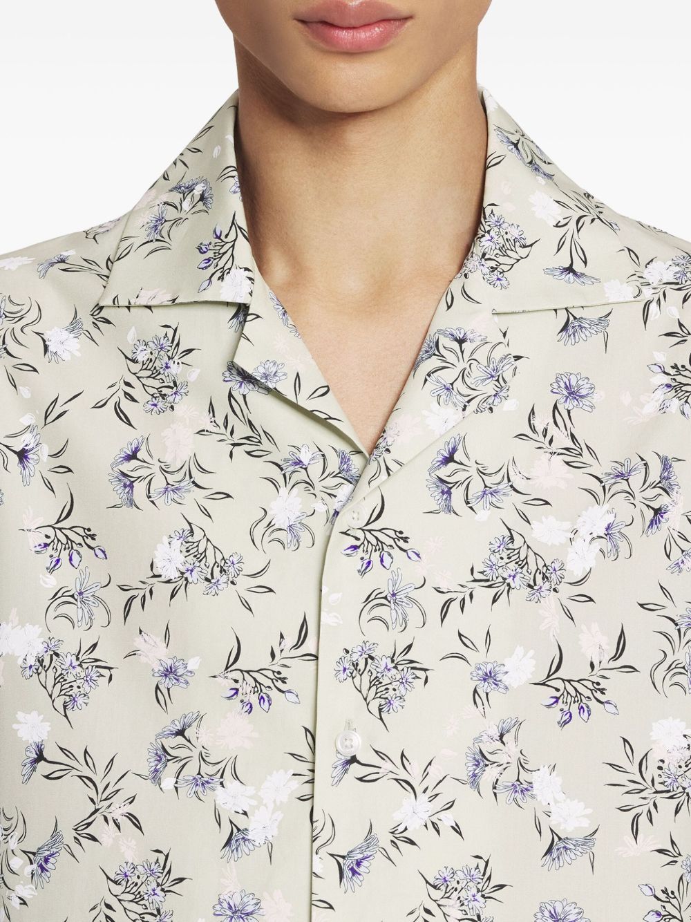 floral-print shirt