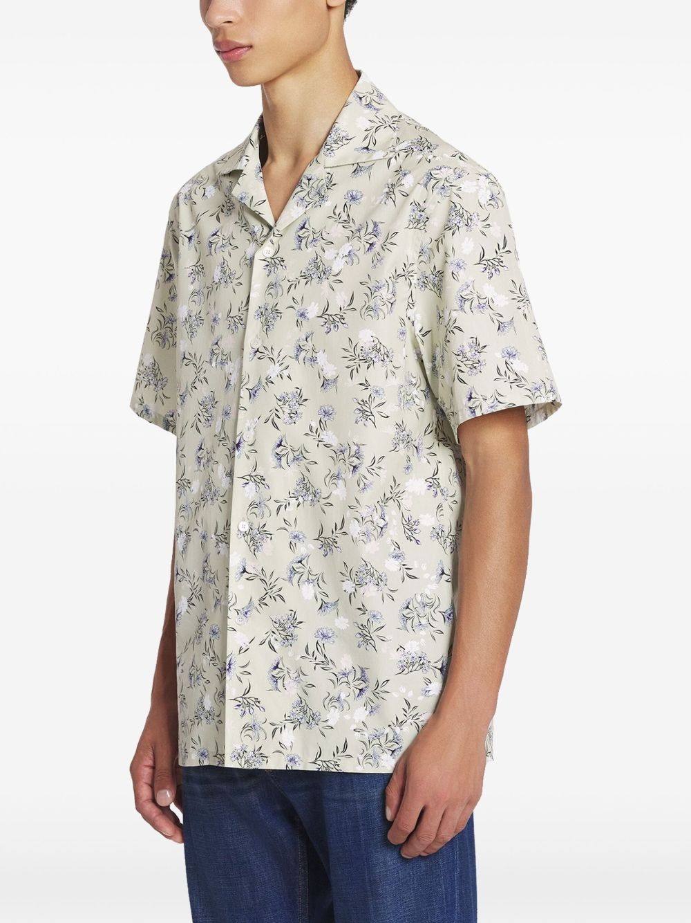 floral-print shirt