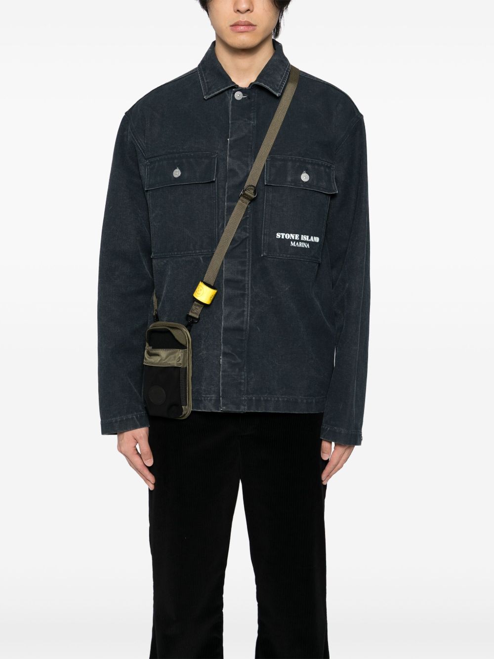 logo-patch messenger bag