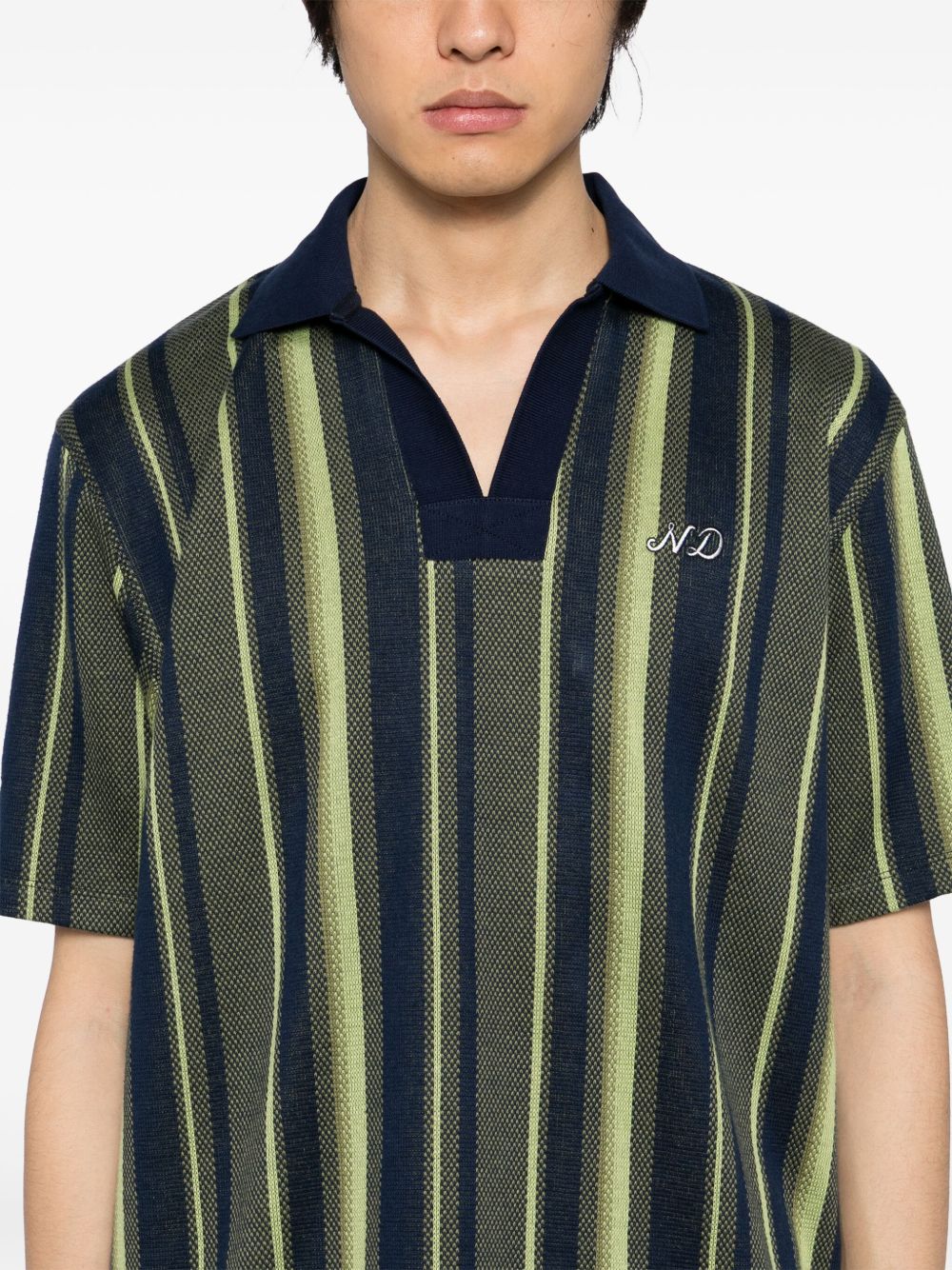 rugby striped polo shirt