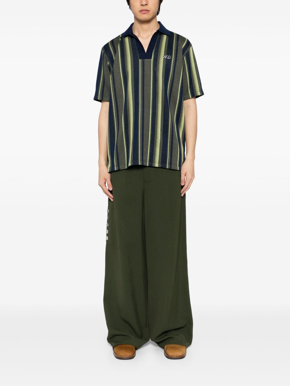 rugby striped polo shirt