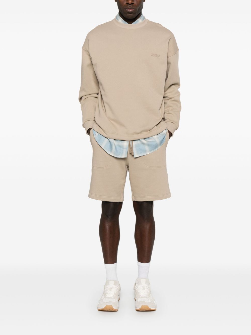logo-embroidered track shorts