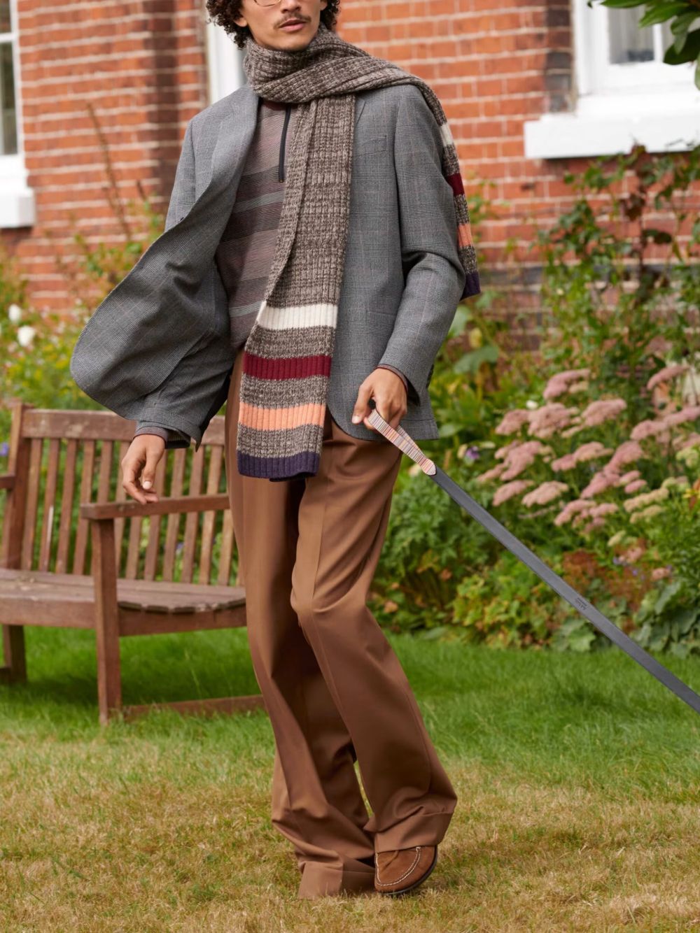 wool straight trousers