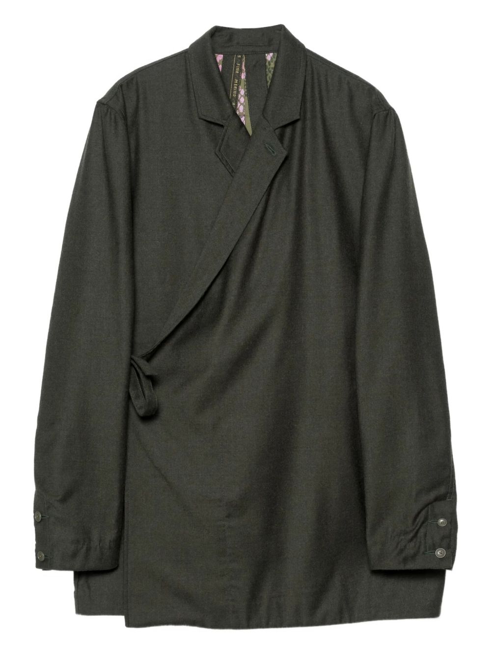 wrapped-front blazer