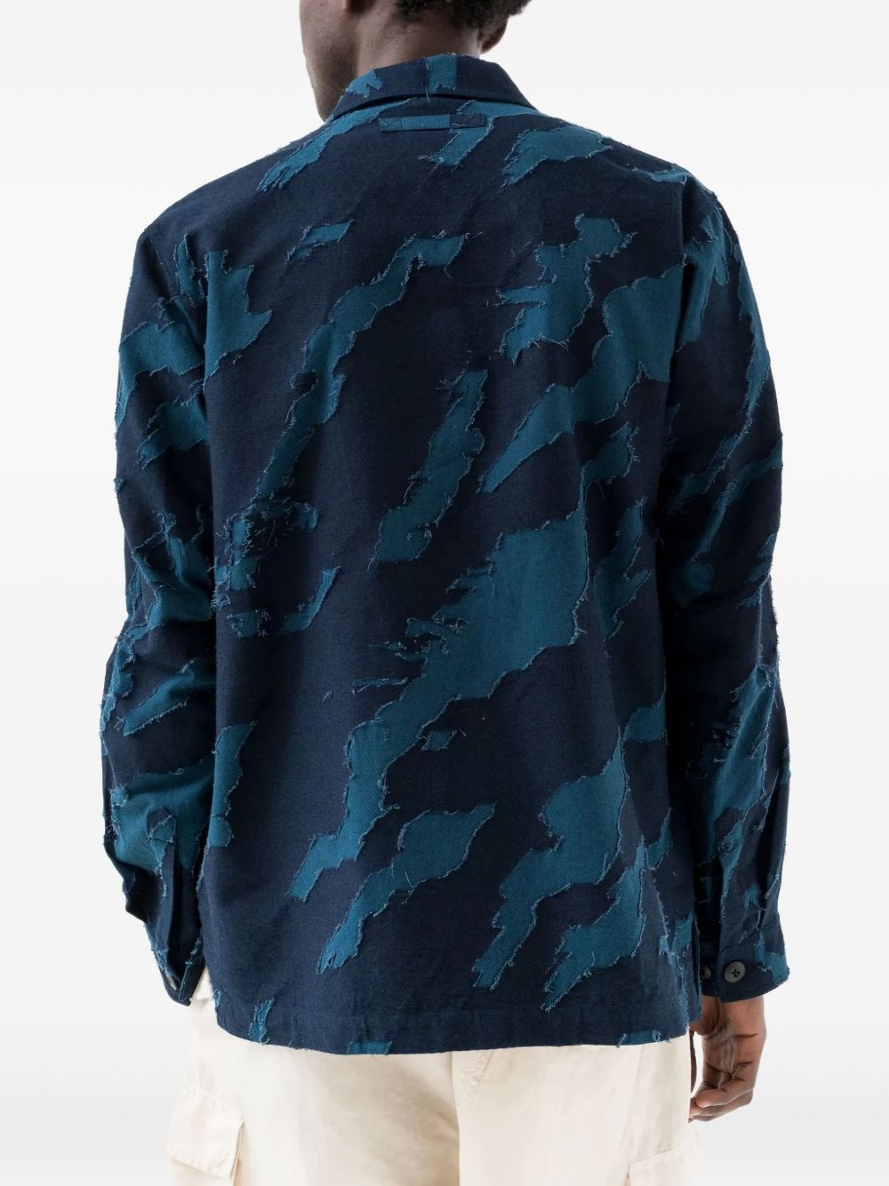 Bonsai camouflage-print button-up shirt