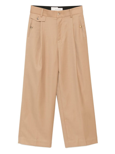 Slashed Wide-Leg Trousers