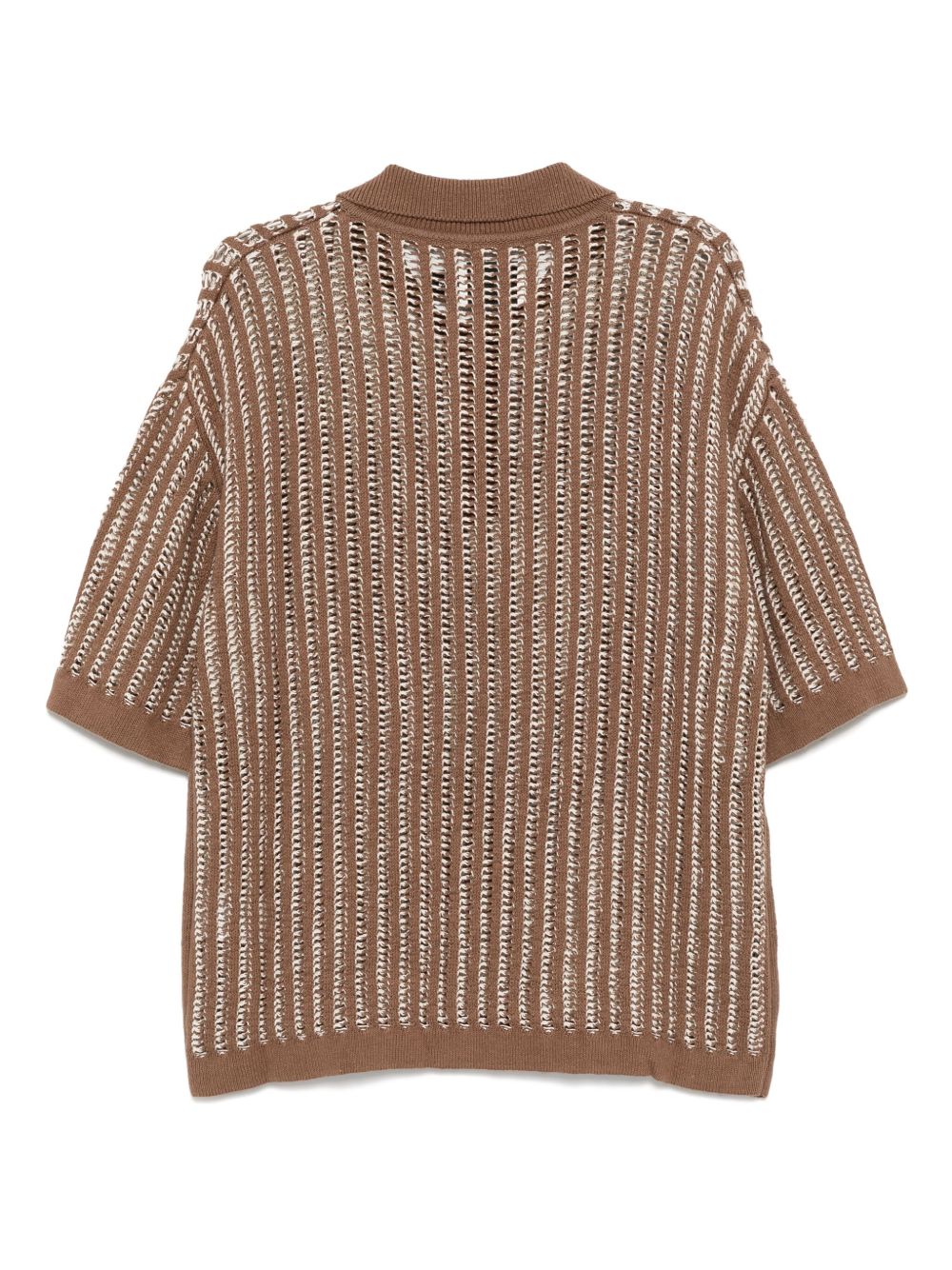 crochet-knit shirt