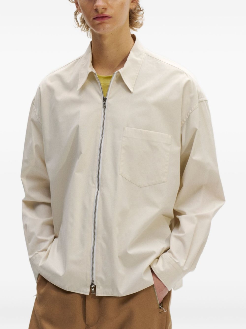zip-front  overshirt