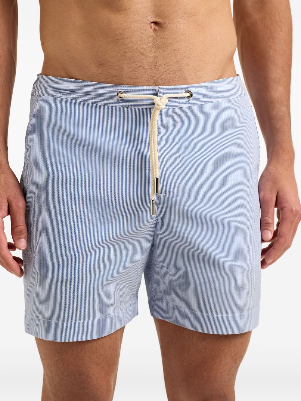 Bulldog striped swim shorts