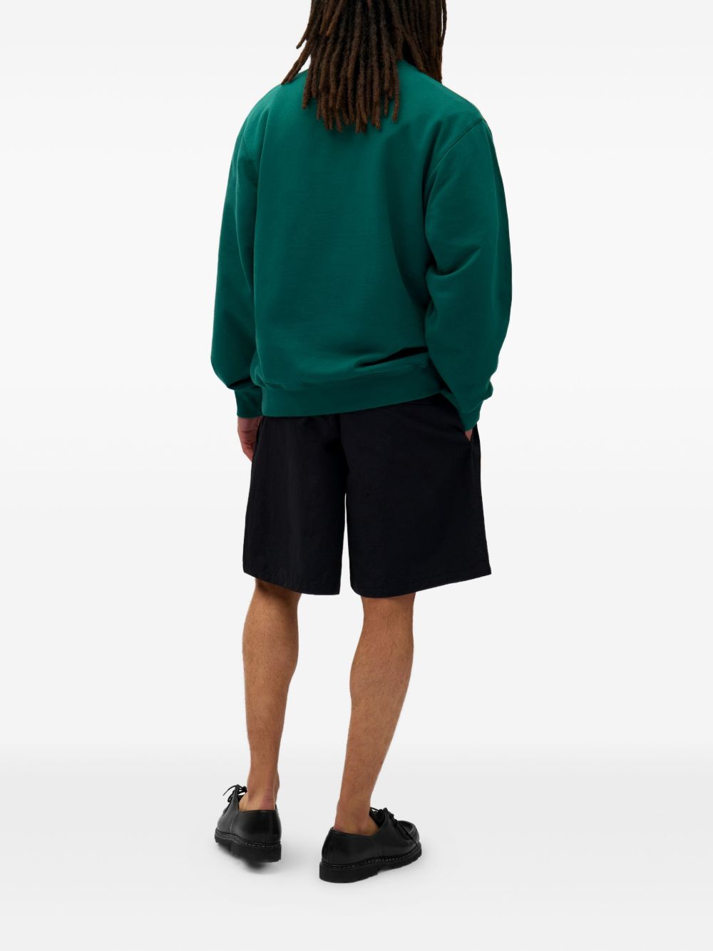 logo-print track shorts