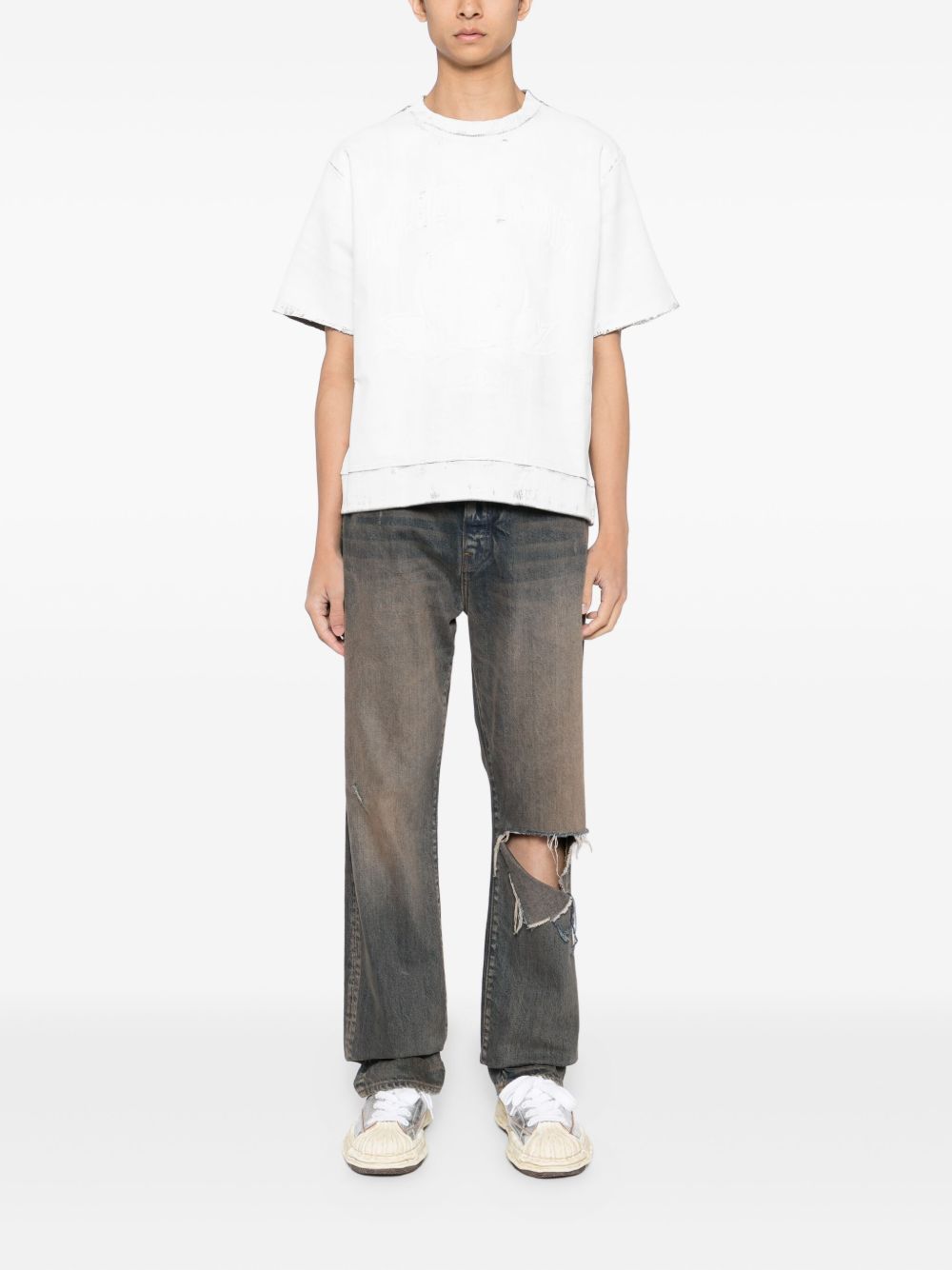 ribbed-hem T-shirt