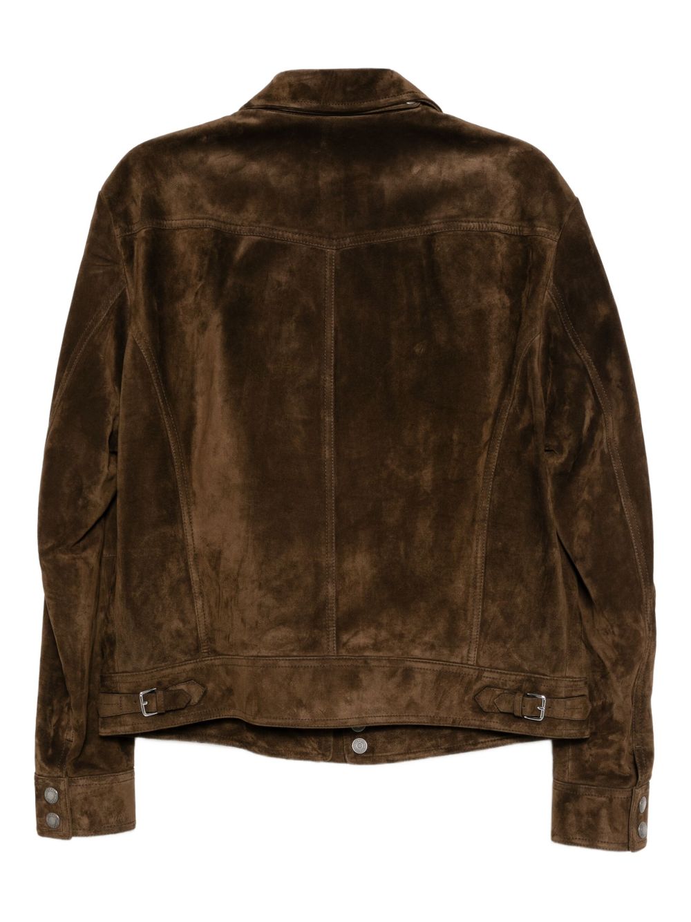 suede zip blouson