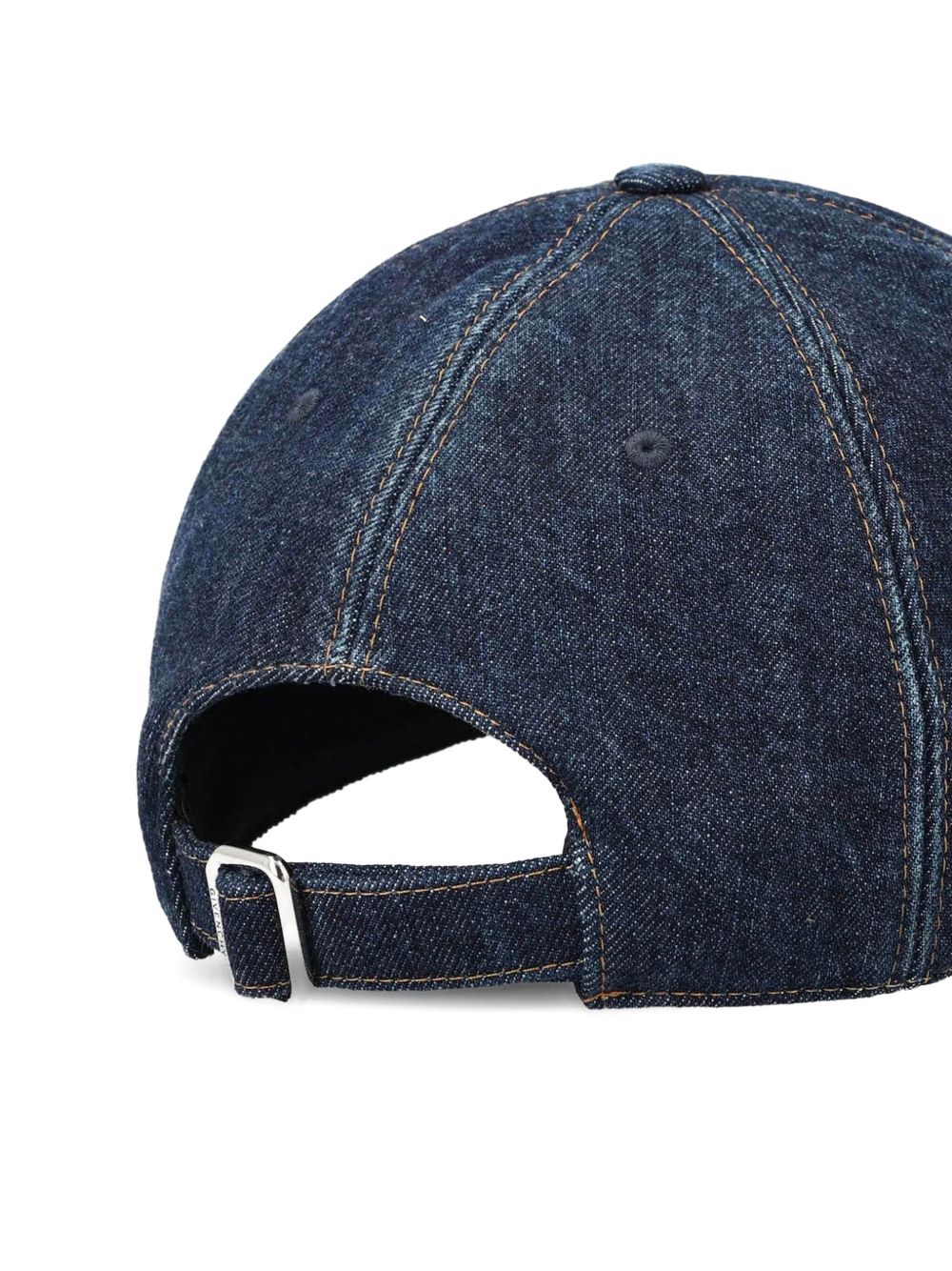 denim logo-embroidered cap