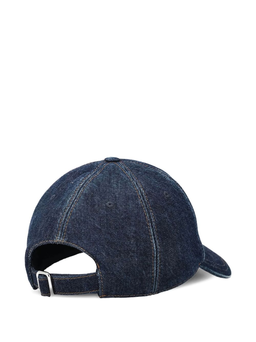 denim logo-embroidered cap