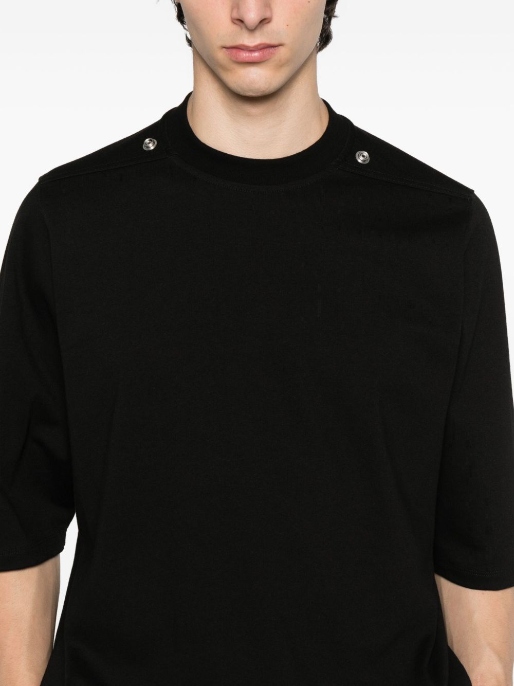 stud-detailed organic cotton T-shirt