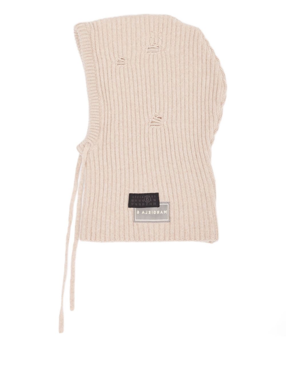 ribbed-knit balaclava