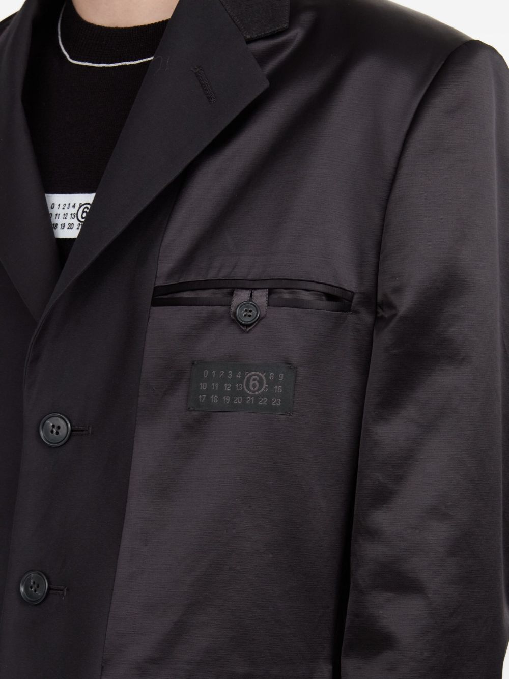 satin-finish blazer