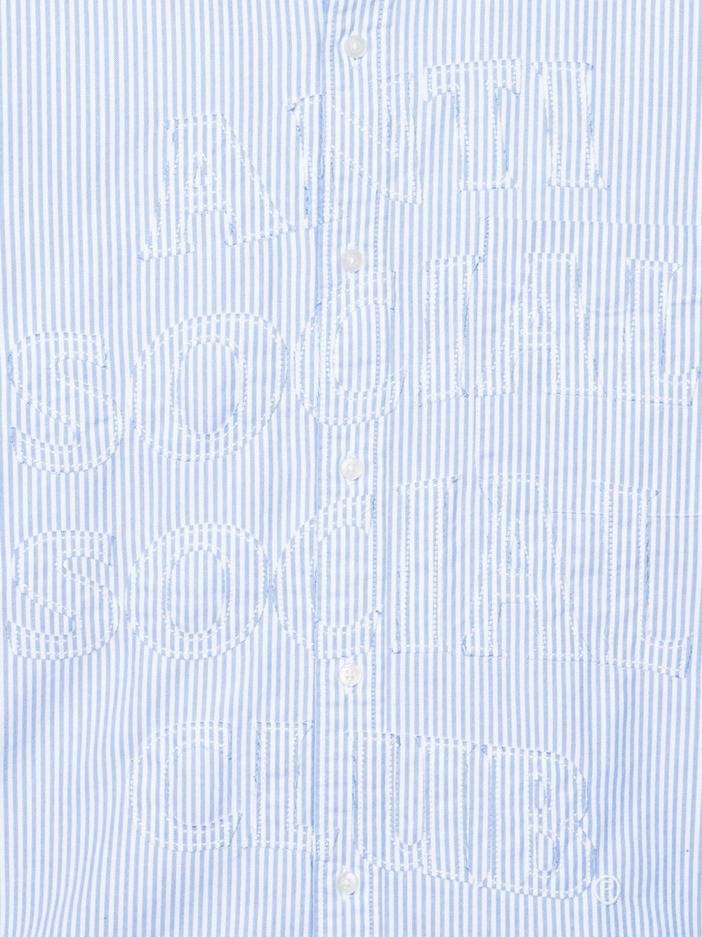 striped button-up shirt