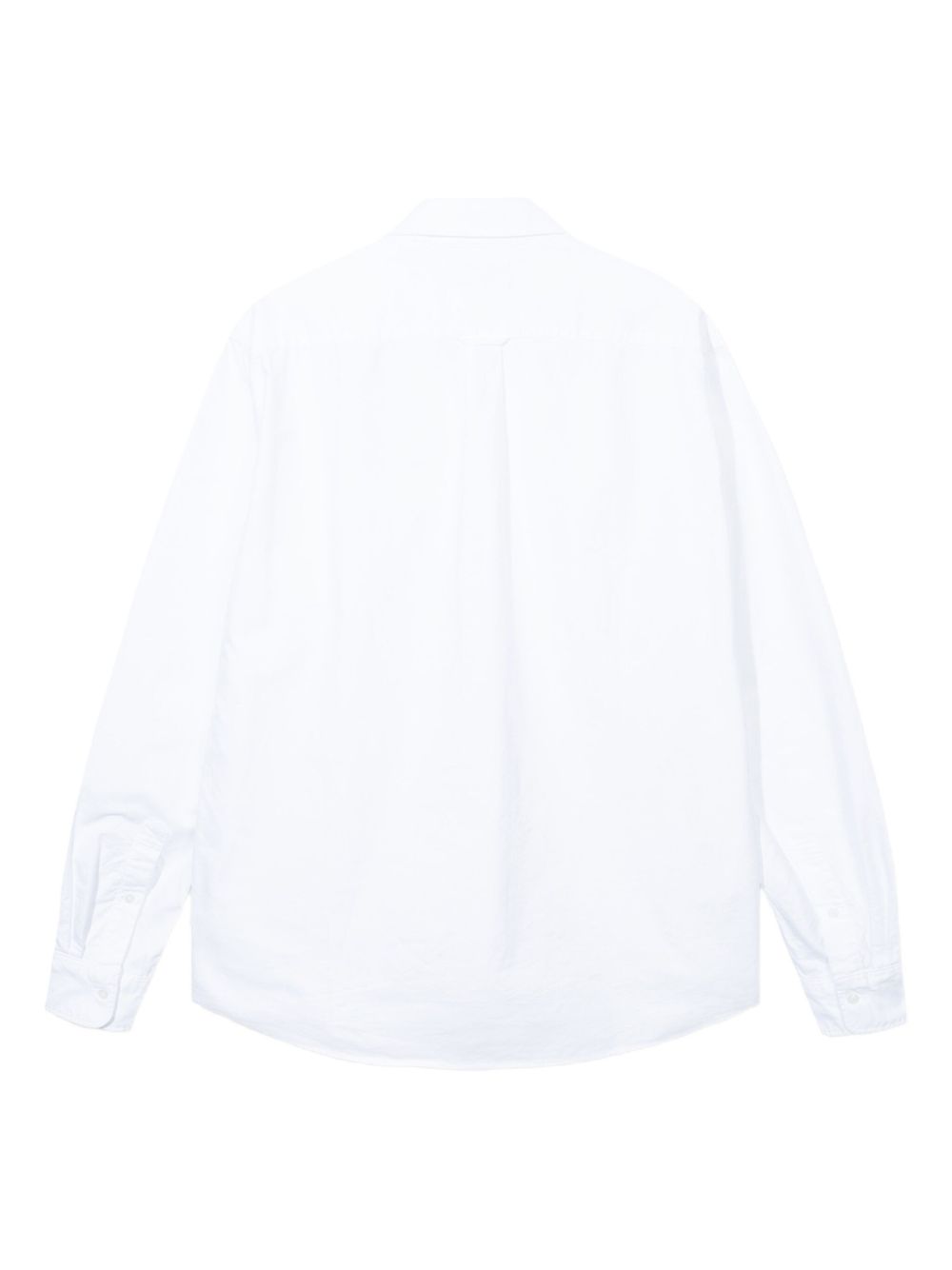 embroidered logo button-up shirt