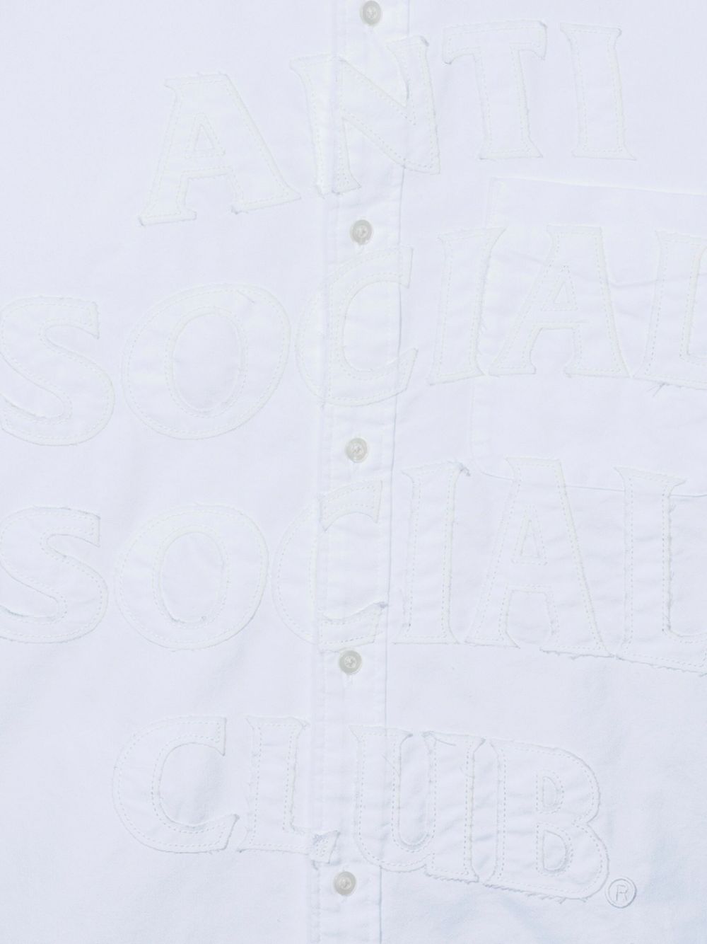 embroidered logo button-up shirt