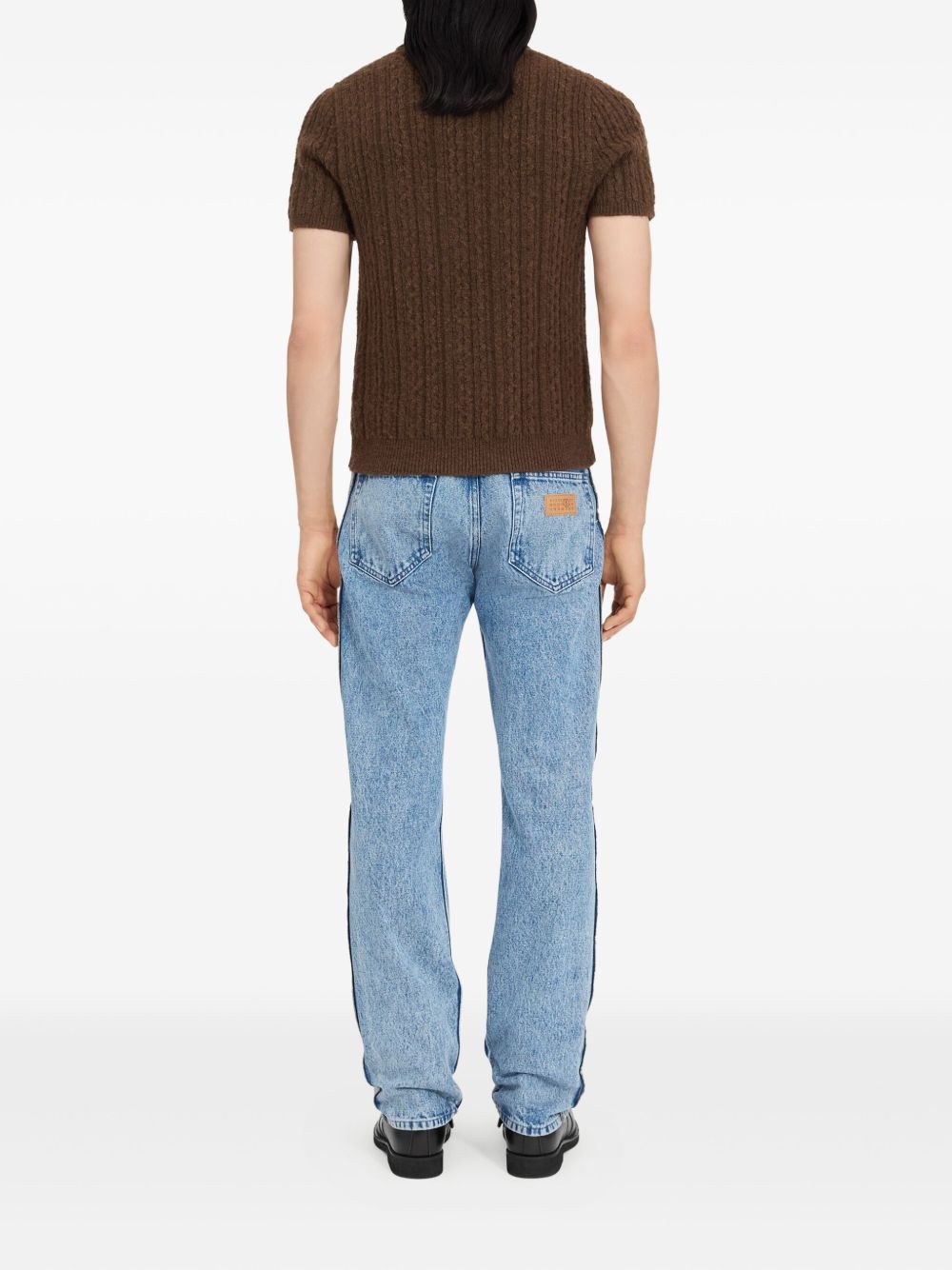 cable-knit polo shirt