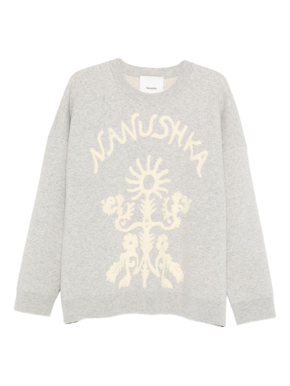 floral-embroidered sweater