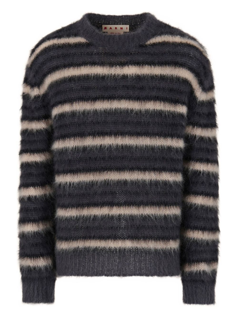 striped fluffy sweater