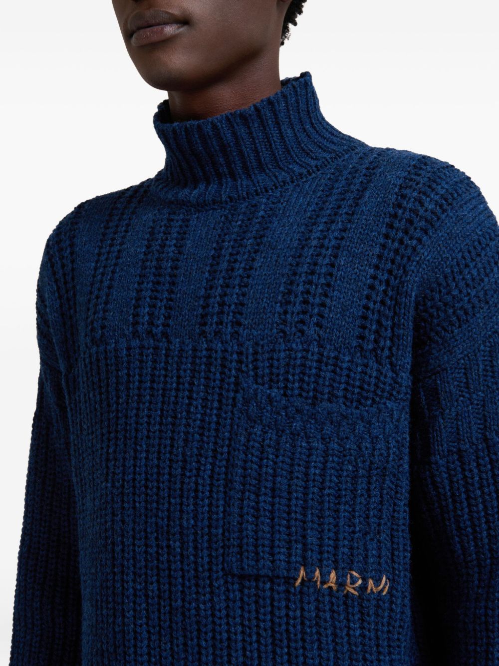 ribbed turtleneck sweater