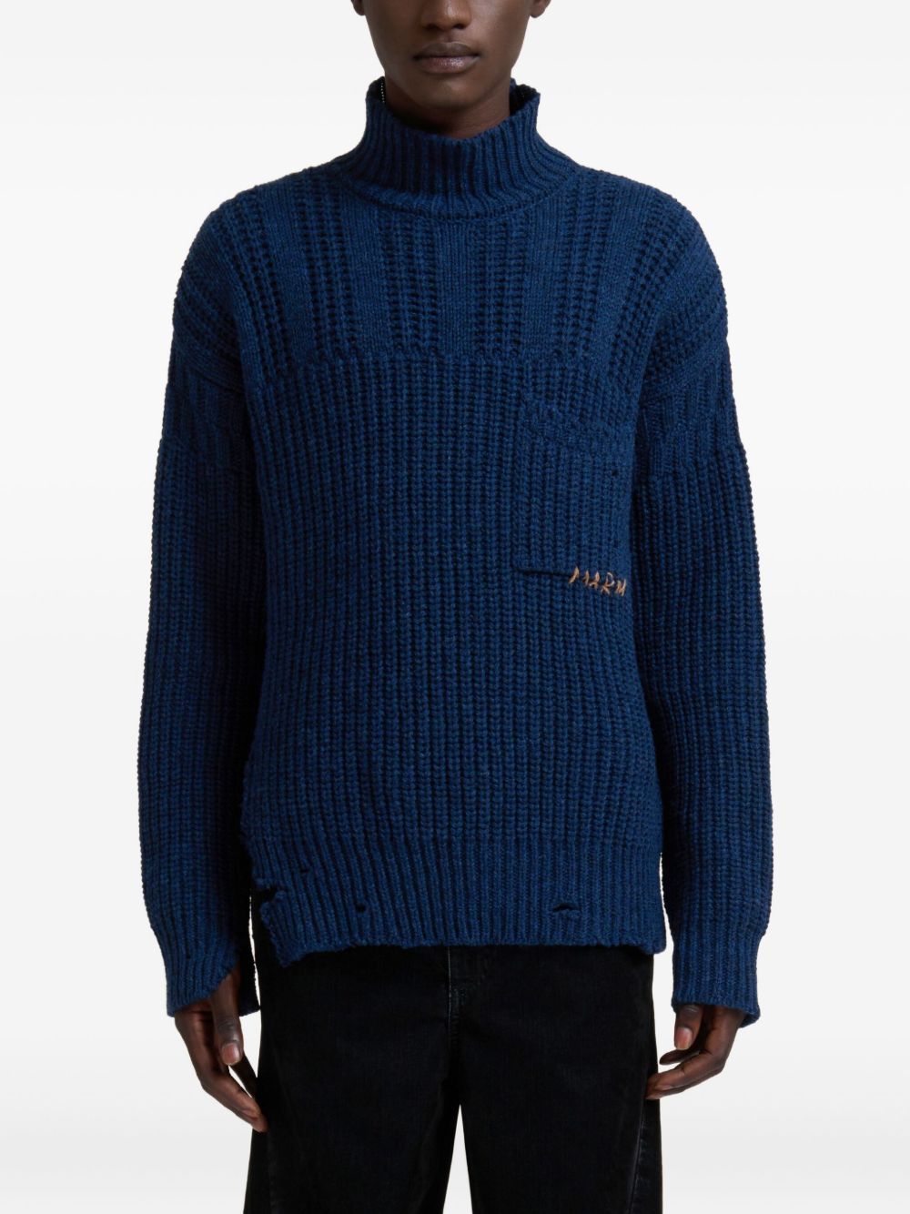 ribbed turtleneck sweater