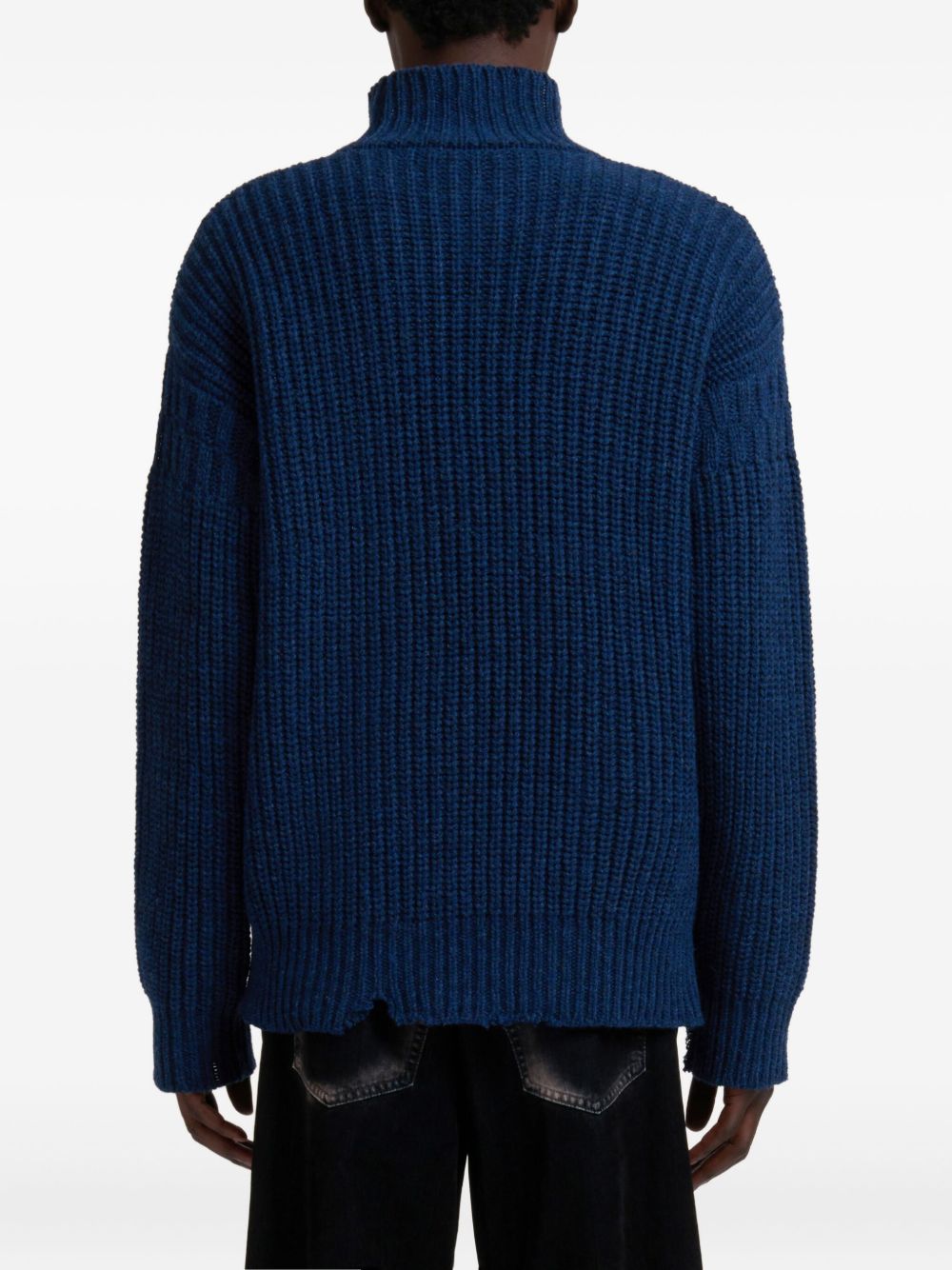 ribbed turtleneck sweater