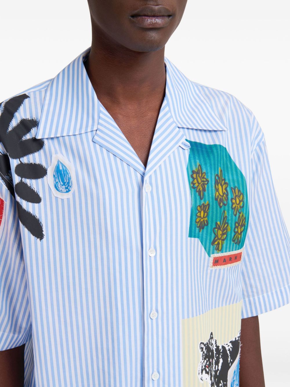 striped patchwork shirt