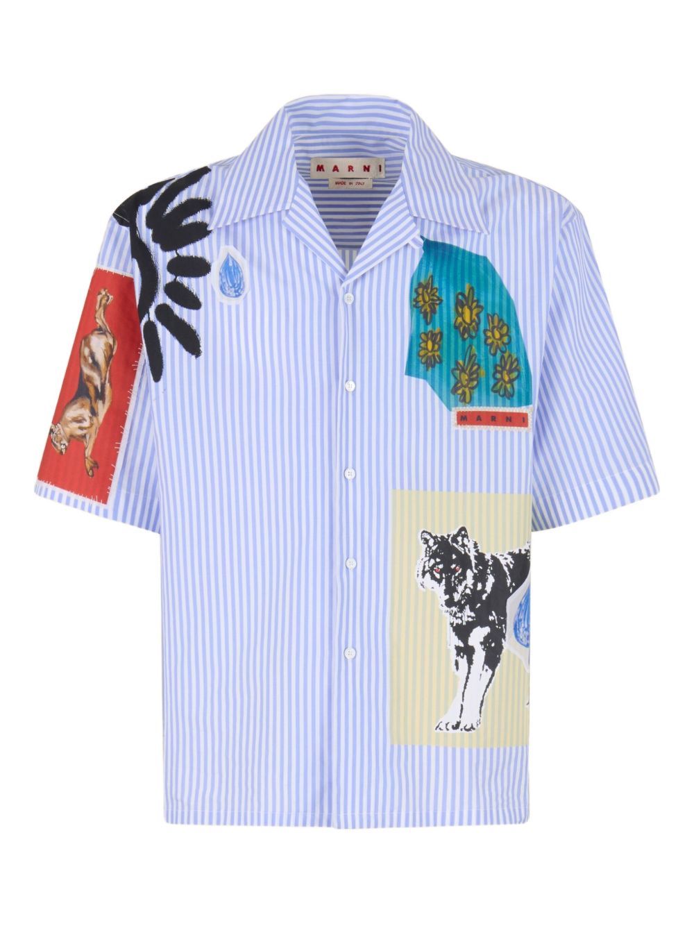 striped patchwork shirt