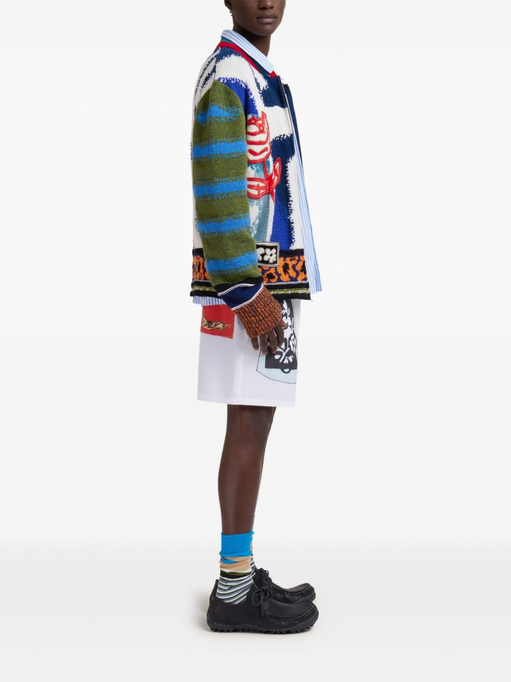 striped patchwork shirt