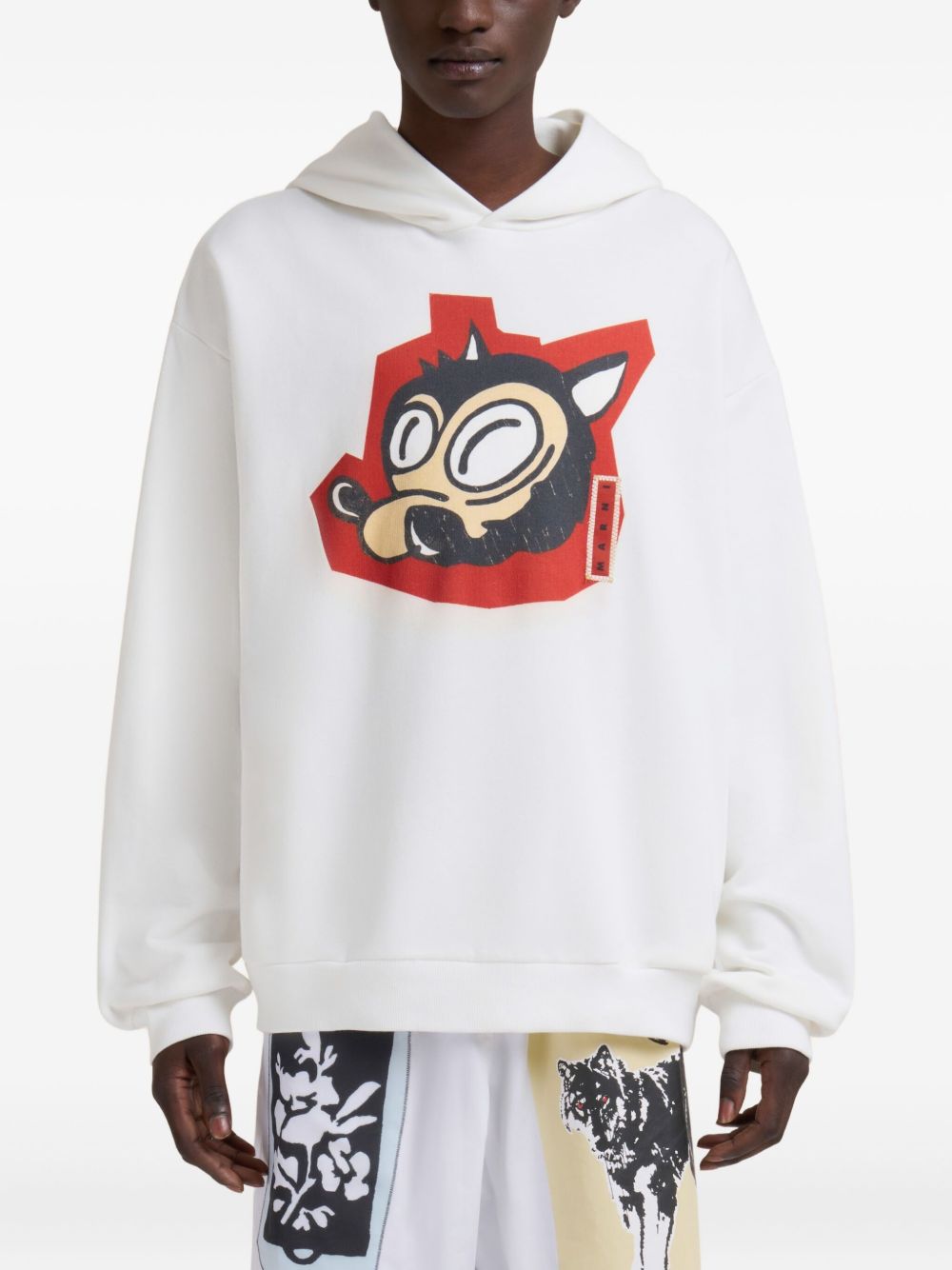 graphic-print hoodie