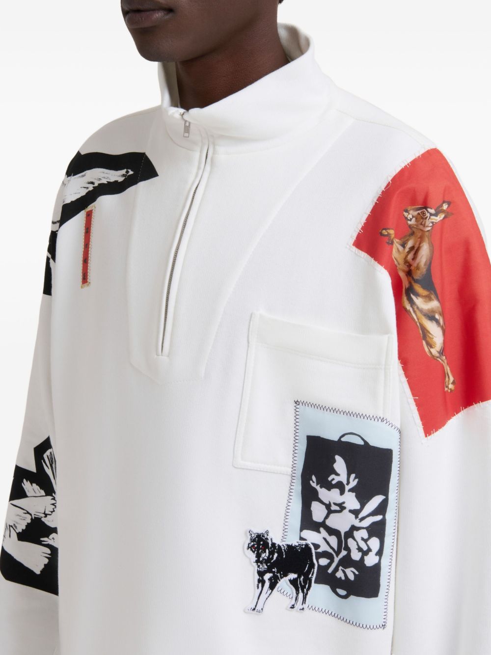 graphic-print pullover