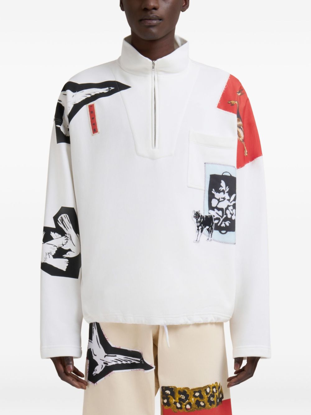 graphic-print pullover