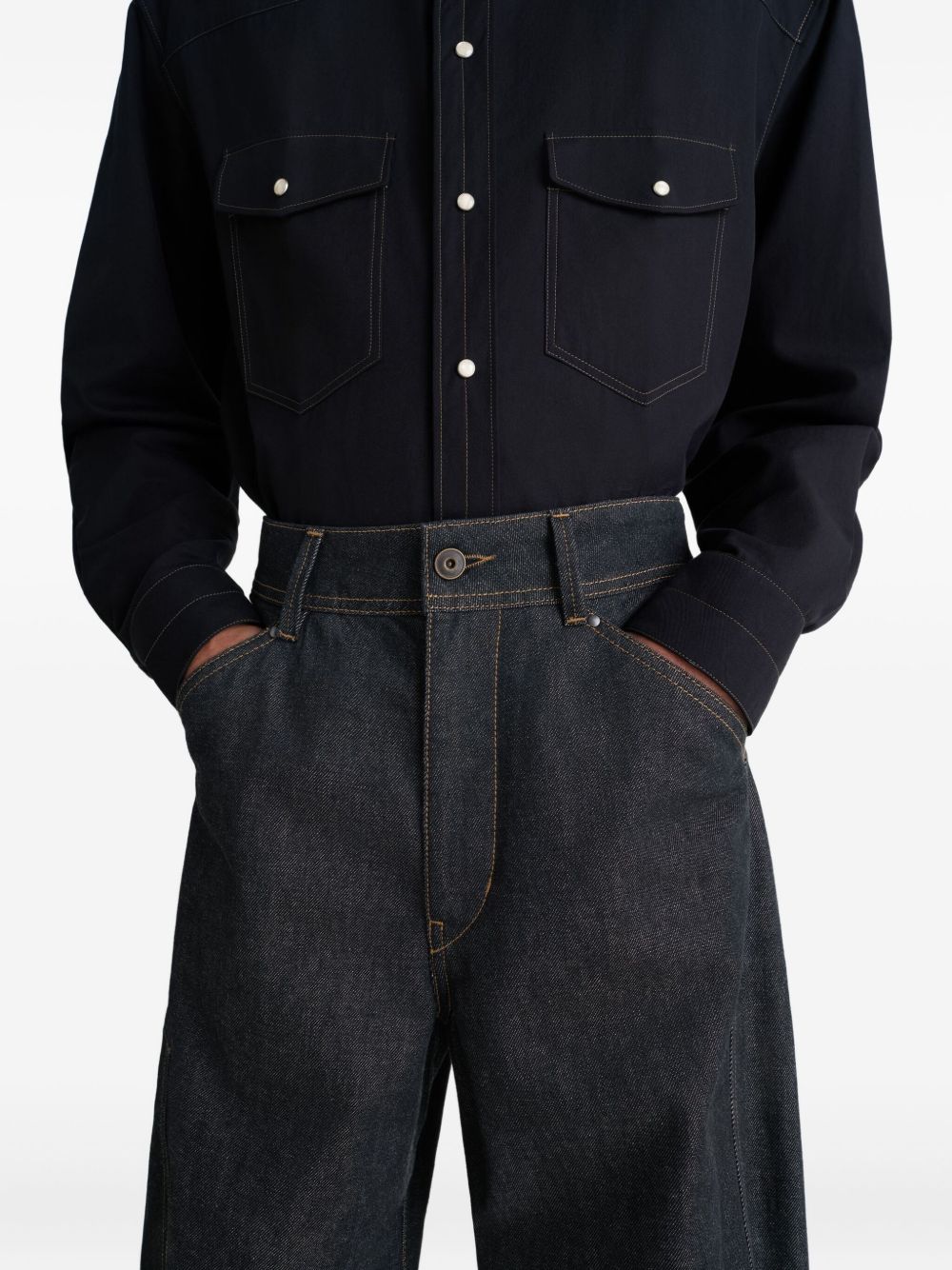 Twisted Workwear panel jeans