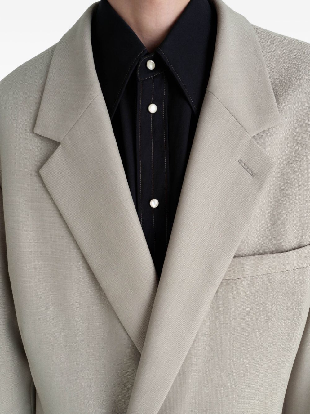 double-breasted tailored blazer