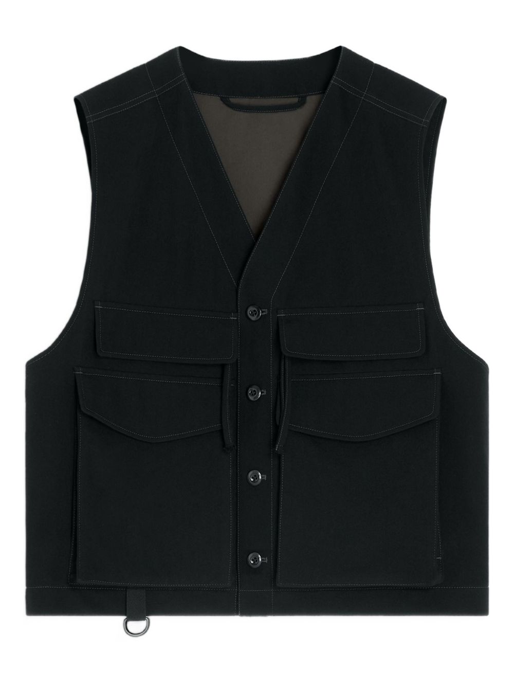 utility button-fastening gilet