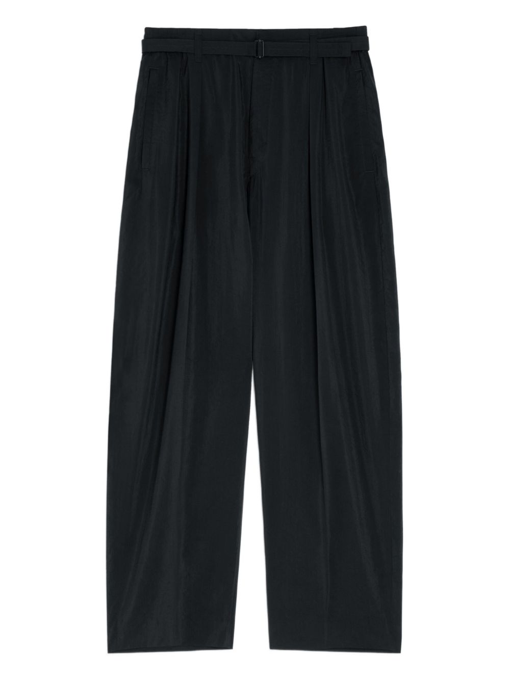 pleated belted trousers